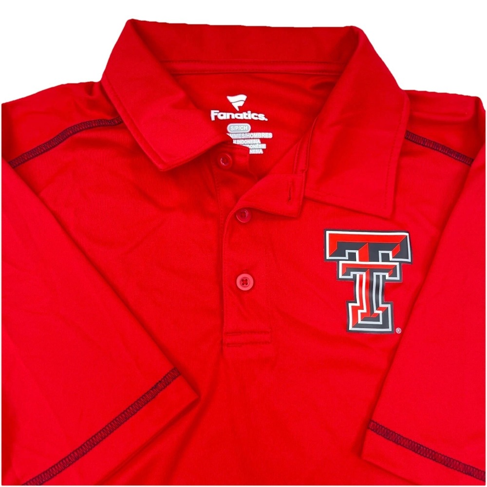 Texas Tech Red Raiders Polo Shirt Men Small Quick Dry Performance Wicking Golf